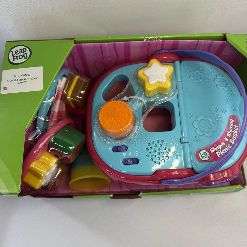 LeapFrog Shapes and Sharing Picnic‎ Basket Learning and Educational Toy NEW